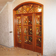 Витражная дверь из анегри